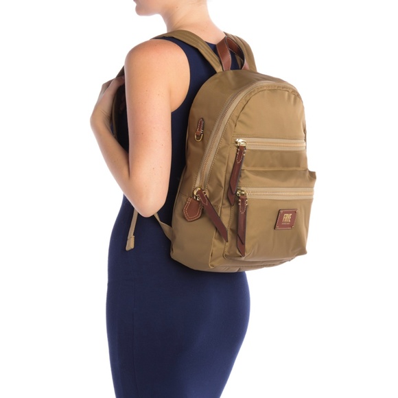 Frye Tan Ivy Nylon Water-Resistant Backpack - Picture 2 of 8